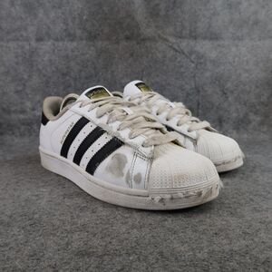 Adidas Shoes Mens 8 Sneakers Superstar Classic Low White Black Lace Up Casual